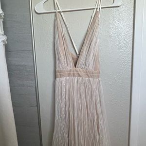VICI white net maxi dress